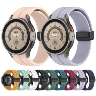 Galaxy Watch 7 6 5 Pro 摺疊扣矽膠錶帶 4 Classic 3 41mm D型扣 運動錶帶 磁吸扣