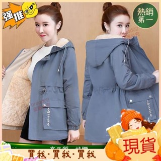 獨一無二🔺刷毛加厚派克棉服外套女2024秋冬新款保暖洋氣小個子休閒工裝棉衣