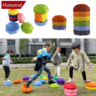 Hotwind 平衡墊腳石套裝兒童感官泡沫河跳步石室內戶外家庭幼兒園趣味遊戲玩具 A2E9