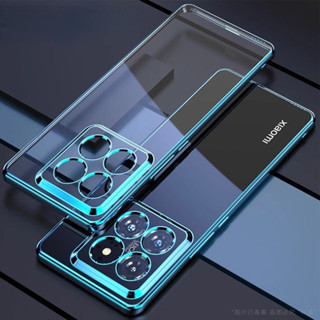 XIAOMI 適用於小米 14T 14T Pro 手機殼豪華 TPU 軟矽膠透明後蓋適用於 MI 14Pro 13T 1