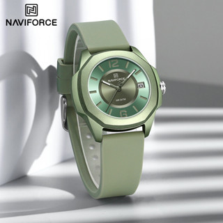 Naviforce NF7107 女士手錶創意軟矽膠錶帶經典時尚 5ATM 防水女士優雅手錶