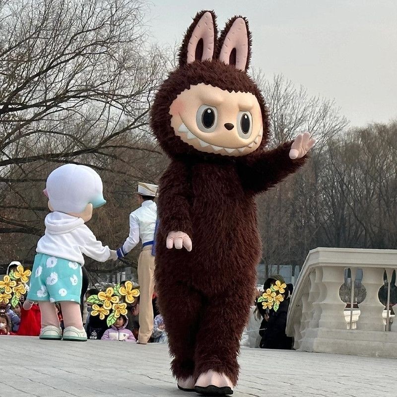 兔頭套娃娃卡通通靈服行走拉布布娃娃拉布頭套偶卡通靈服行走拉布毛絨玩偶偶