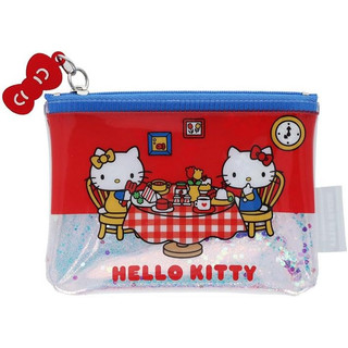 日本 sun-star 三麗鷗 Sanrio Characters 迷你收納袋/ 亮片/ Hello Kitty/ 紅 eslite誠品