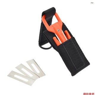 帶儲物袋的潛水刀高安全性漁網線切割器,用於水肺潛水
