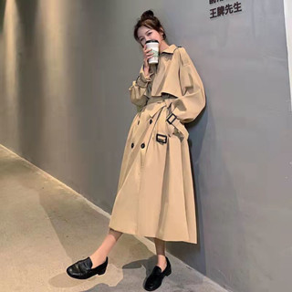 2024新款春季風衣女中長款小個子英倫風學生韓版寬鬆過膝氣質外套