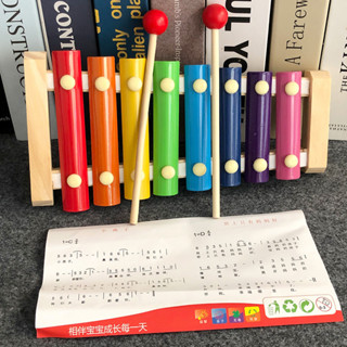 木製兒童益智玩具八音階手敲琴敲打木琴幼教音樂樂器