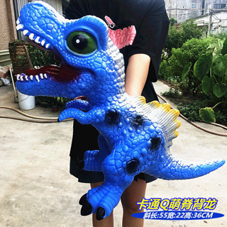 超大號軟膠恐龍兒童髮聲模擬恐龍世界三角龍男孩霸王龍玩具模型