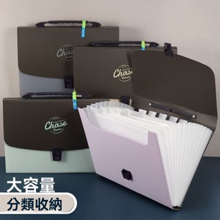 💥臺灣出貨#高顔值a4多層式可愛ins風琴包加厚防水卡通試捲收納初中用檔案夾