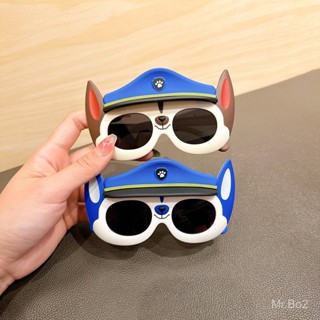 OV4K 好物推薦兒童眼鏡卡通汪汪隊可愛寶寶矽膠偏光太陽鏡男童玩具小狗遮陽墨鏡2023