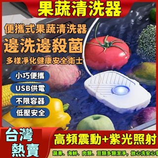 【臺灣出貨】洗菜凈化器 超震波清洗機 蔬果清洗淨化器 殺菌家用洗菜器 全自動USB清洗器 迷你洗菜機 去農殘 洗水果神器