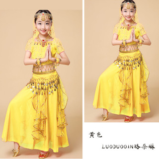 新款兒童印度舞蹈表演服少兒肚皮舞服裝女童茉莉公主裙