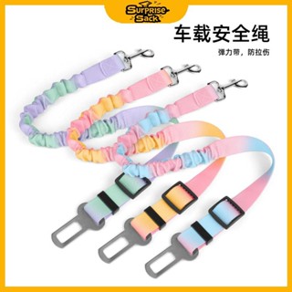 【Surprise Sack】寵物伸縮彈力車載外齣牽引繩安全帶牽引帶車用固定狗狗安全繩防咬熱賣