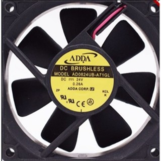 原裝ADDA協禧 AD0824UB-A71GL 8025 24V 0.26A 變頻器散熱風扇