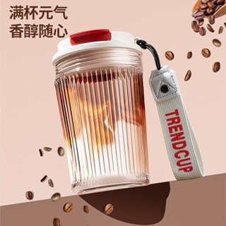 玻璃直飲杯 咖啡杯 便攜式 水杯 女生 高顔值 隨行杯 辦公室 簡約 耐高溫 杯子