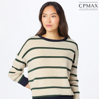 【CPMAX】韓系圓領條紋毛衣 針織衫 毛衣 針織 女 針織外套 情侶毛衣 帥氣 外套毛衣 潮流上衣 男友風【C210】