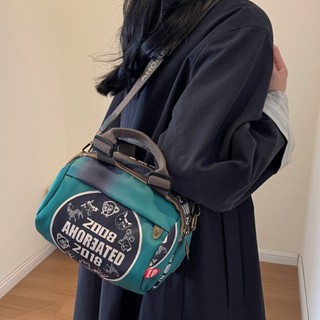 高階感時尚印花休閒手提斜跨兩用包包大容量通懃逛街單肩女包