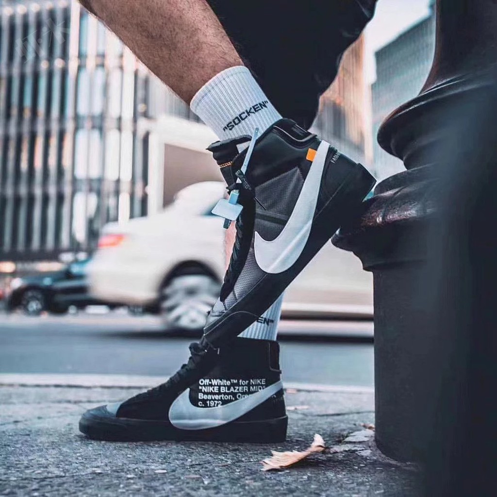 【純原天花板】Off-White x Nike Blazer Mid耐克聯名開拓者經典中幫百搭硫化休閒運動板鞋