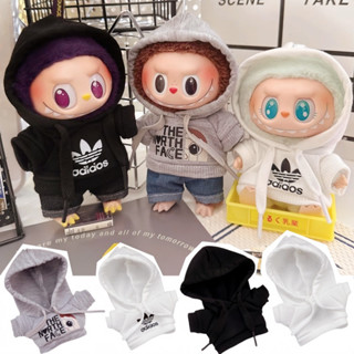 （no doll)15-17cm 搪膠掛件米奇家族labubu潮流衛衣 拉布布娃衣diy大牌換裝著替