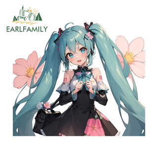 EARLFAMILY Hastune Miku 車貼個性半身動漫防水 JDM 貼花適用於摩托車衝浪板筆記本電腦旅行箱 W