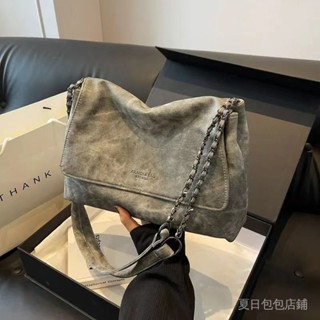 【優創】💖 時尚複古大容量包包鏈條2024百搭新款質感斜挎單肩通懃翻蓋托特包