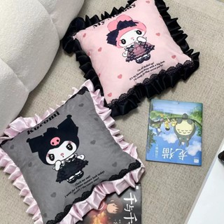 可愛動漫卡通美樂蒂小惡魔二合一抱枕毯子沙發靠墊坐墊飄窗墊方形Cute Anime Cartoon Melody Litt