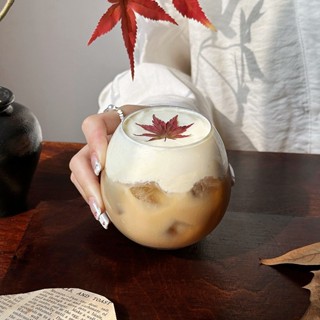 思慕雪杯ins風拿鐵咖啡玻璃杯牛奶杯簡約女家用喝水杯子夏天冷飲