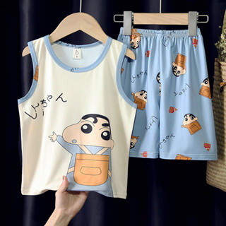 糖寶BABY品質童裝 【1.7萬人收藏】夏季兒童睡衣男孩男童寶寶小孩子無袖背心中大童小學生家居服套裝