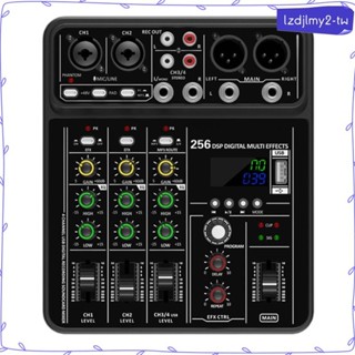 [LzdjlmyefTW] 音訊混音器數字混音器 4 通道 256 DSP 效果器 DJ 控制檯 DJ 裝置 USB 音