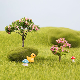 模擬櫻花樹黃金樹浪漫花 模擬盆栽 微景觀多肉沙盤模型 盆栽假樹盆栽仿生植物仿真花居家裝飾DIY場景裝飾配件擺件 適閤裝飾