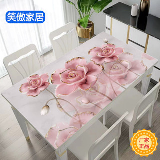 現貨△桌布△ 印花桌布防水防燙防油pvc軟塑膠玻璃電視櫃桌茶幾墊風景歐式家用