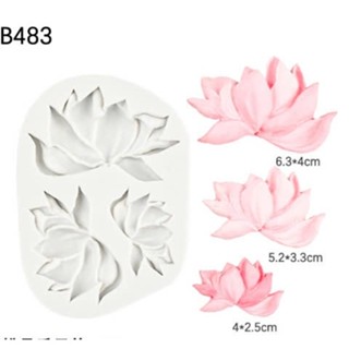 矽膠模具 - 蓮花壓面 - 3c 下垂花瓣蓮花 - 填充果凍 - 製作蠟燭 - 製作巧克力