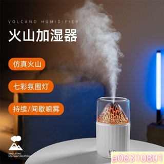 usb模擬火山加濕器小型迷你房間空調桌麵大霧室內宿捨靜音香薰