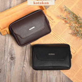 KOTAKAN1男士腰包,旅行運動Bum皮帶包,休閒防水舒適PU皮革手機袋