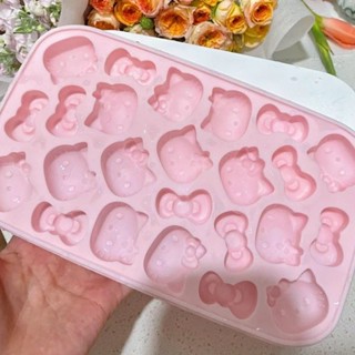 HelloKitty食品級矽膠模具 冰格 自製冰塊 雪糕家用可愛卡通造型圖案