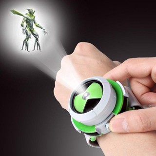 ben10投影變身金剛手錶omnitri少年駭客兒童玩具卡通投影發光手錶20250331