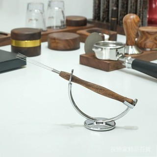 長柄手衝咖啡布粉針意式摩卡壺咖啡實木器具輕鬆打散結塊消除通道