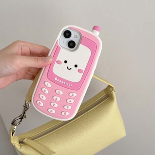NOKIA 可愛復古諾基亞矽膠手機殼相容 iPhone 16ProMax 15ProMax 14ProMax 12 13