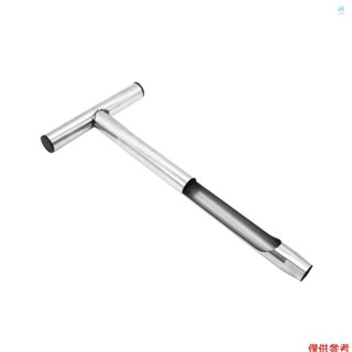 Crtw 12.8'' 土壤採樣器探頭 T 型手柄土壤測試套件,帶 2 個樣品袋,用於花園草坪農場高爾夫場林業農業的鋼土