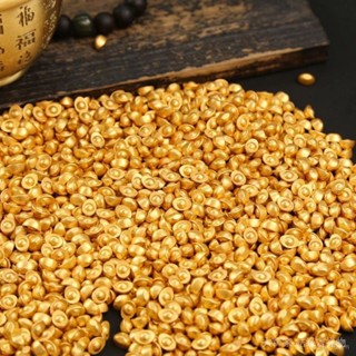 🙏鎮瀾宮過爐🔥開光加持🔥沙金實心元寶聚財擺件金元寶聚寶盆瓜子喬遷禮品招財家居開業裝飾