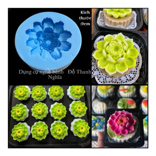 矽膠模具 - 盛開的泰國蓮花 - 9 釐米蓮花代碼 B - 填充果凍 - 製作蠟燭 - 製作巧克力