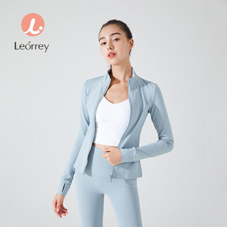 Leorrey加厚長袖外套套裝運動跑步瑜伽健身速幹保暖