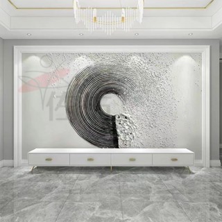 🔥臺灣出貨 3D墻紙 自粘3D背景墻桌布 北歐風油畵壁貼 手繪塗鴉壁貼 藝術抽象油畵壁紙 客廳電視背景墻紙 壁畵墻佈