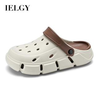 IELGY 破洞鞋男新款防滑軟底涼拖鞋情侶室內家居包頭拖鞋