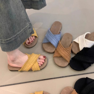 品質險保障女鞋//小眾復古波西米亞平底拖鞋女外穿2025年夏季新款海邊度假沙灘涼鞋