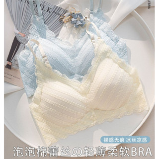Second Skin新款 現貨 美背內衣 女小胸聚攏法式文胸 薄款蕾絲無痕無鋼圈文胸 上託防下垂胸罩