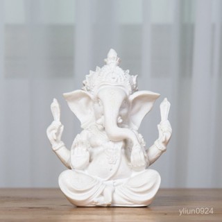 <優質>傢居擺飾🔥傢居擺件 工藝品 玄關擺飾 創意擺飾 北歐風擺飾 桌麵擺飾 鵰塑 直供砂巖樹脂工藝品印度象頭神傢居裝