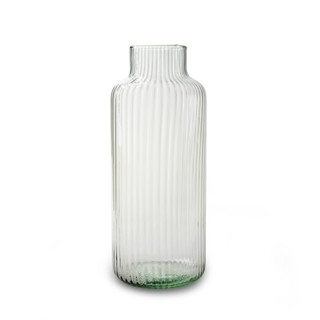 荷蘭Jodeco Glass環保玻璃花器/ Gigi高寬瓶口羅紋/ 透明/ 高35 cm eslite誠品