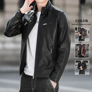 #現貨上新 春季新款男士外套休閒皮衣男機車服潮流外套韓版立領PU皮夾克