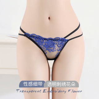 時尚迷人蕾絲三角褲女 雙細帶網紗內褲女 刺繡性感低腰薄款舒適內褲