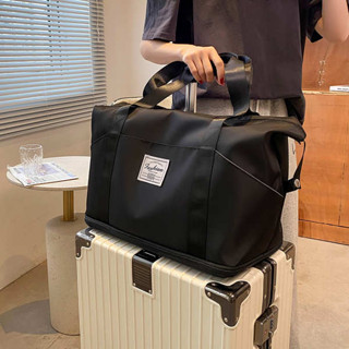 收納旅行袋 折疊旅行袋 行旅袋 旅行包可掛套放拉桿箱杆上的配包掛包可以手提在行李附加收納袋女